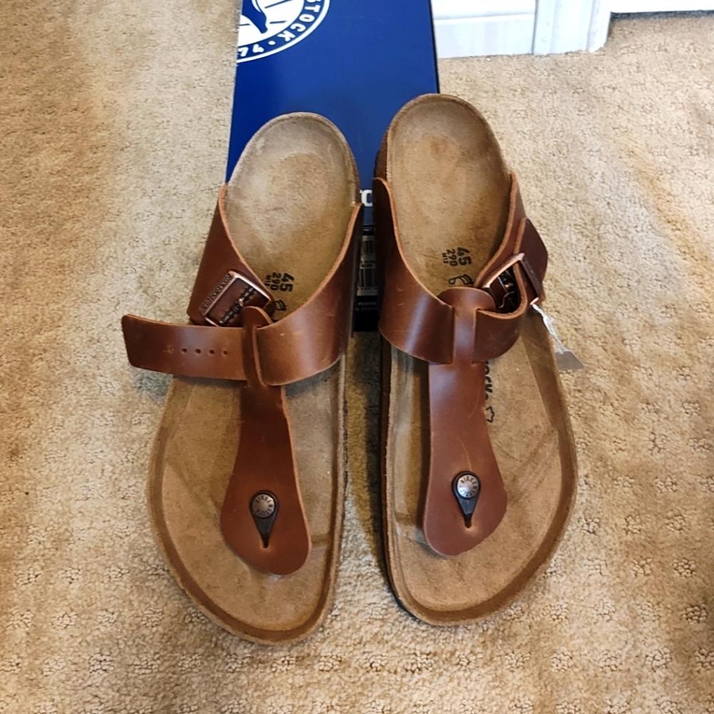 NWT BIRKENSTOCK Medina Leather Antique Brown Size 45